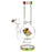 Pulsar Rubik's Cube Perc Bubble Base Glass Water Pipe - 12.5" - Toker Supply