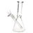 Pulsar Slant Neck Beaker Glass Water Pipe Zippered Case Travel Kit - 7" / Clear - Toker Supply