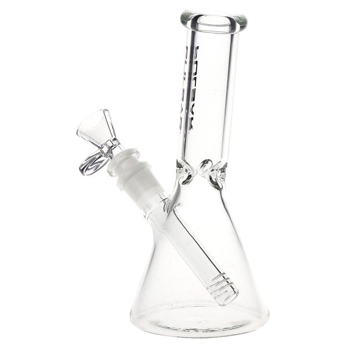 Pulsar Slant Neck Beaker Glass Water Pipe Zippered Case Travel Kit - 7" / Clear - Toker Supply