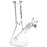Pulsar Slant Neck Beaker Glass Water Pipe Zippered Case Travel Kit - 7" / Clear - Toker Supply