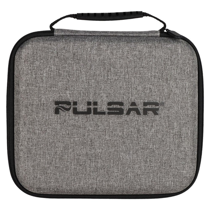 Pulsar Slant Neck Beaker Glass Water Pipe Zippered Case Travel Kit - 7" / Clear - Toker Supply