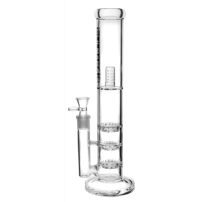 Pulsar Triple Perc Straight Tube Bong 14" - Toker Supply