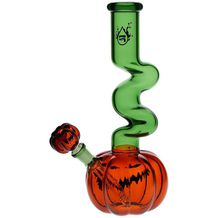Pulsar Twisty And Wicked Jack-O-Lantern Glass Water Pipe - 11" / 14mm F - Toker Supply