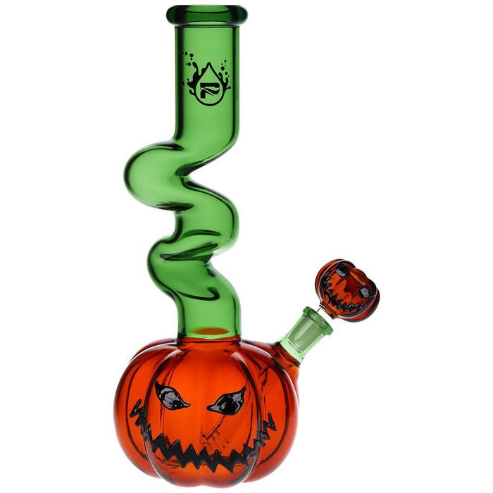 Pulsar Twisty And Wicked Jack-O-Lantern Glass Water Pipe - 11" / 14mm F - Toker Supply