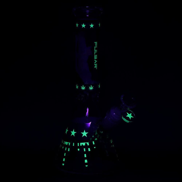 Pulsar Uncle Eagle Sam Beaker Glass Water Pipe - 9.75" / 14mm F - Toker Supply