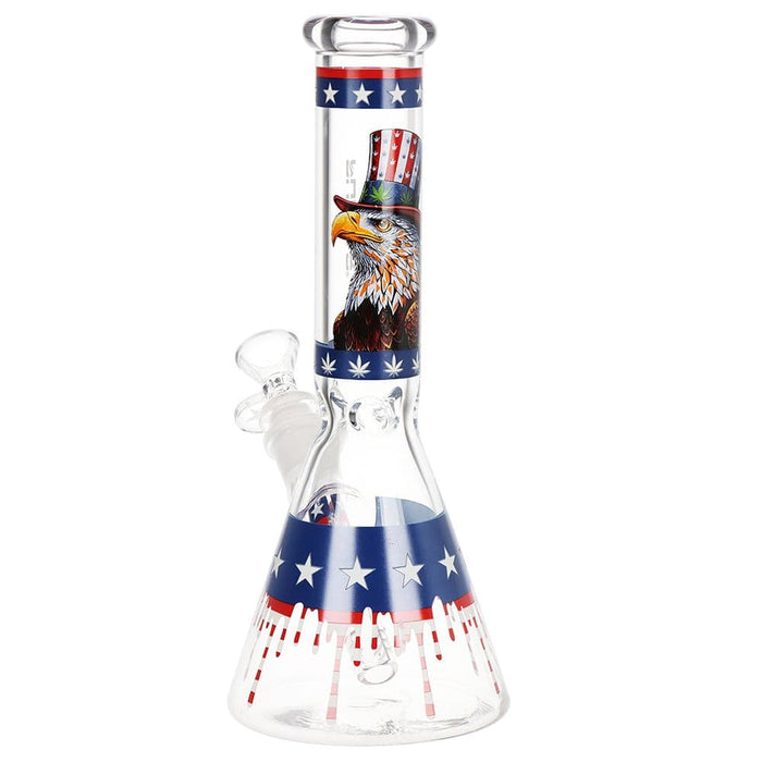 Pulsar Uncle Eagle Sam Beaker Glass Water Pipe - 9.75" / 14mm F - Toker Supply