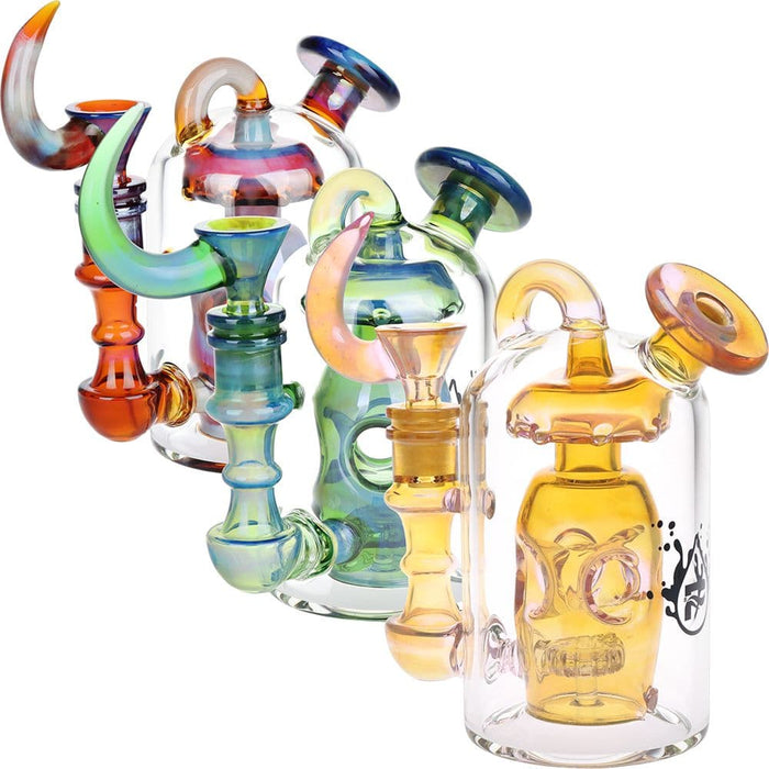 Pulsar Unholy Lantern Incycler Glass Water Pipe - 6" / 14mm F / Colors Vary - Toker Supply