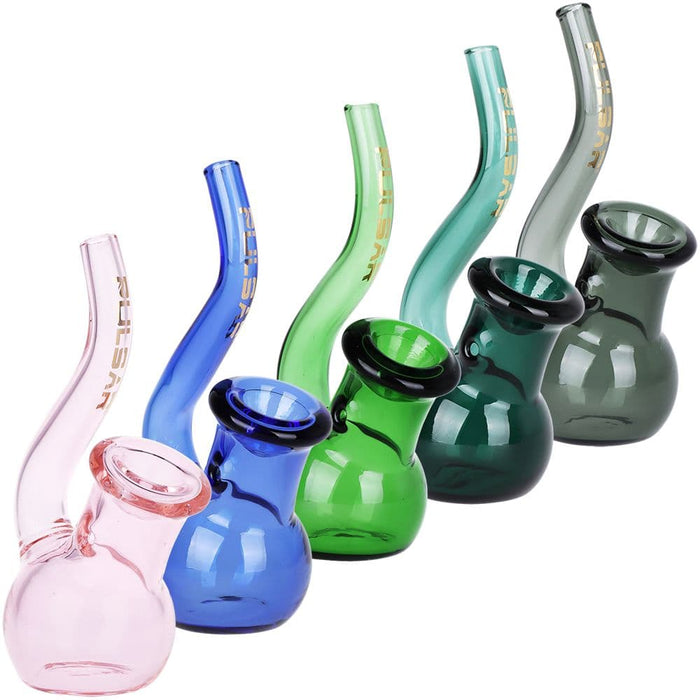 Pulsar Upright Sherlock Glass Hand Pipe - 5" / Colors Vary - Toker Supply