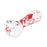 Pulsar Valentine's Hearts 'n' Roses Glass Herb Pipe Duo - 10" / 14mm F - Toker Supply