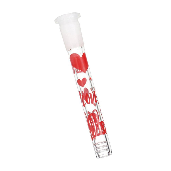 Pulsar Valentine's Hearts 'n' Roses Glass Herb Pipe Duo - 10" / 14mm F - Toker Supply