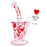 Pulsar Valentine's Love Hearts Glass Dab Rig Set - 8.5" / 14mm F - Toker Supply