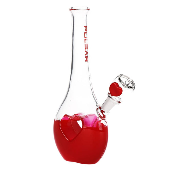 Pulsar Valentines Heart Vase Glass Water Pipe - 8.25" / 14mm F - Toker Supply