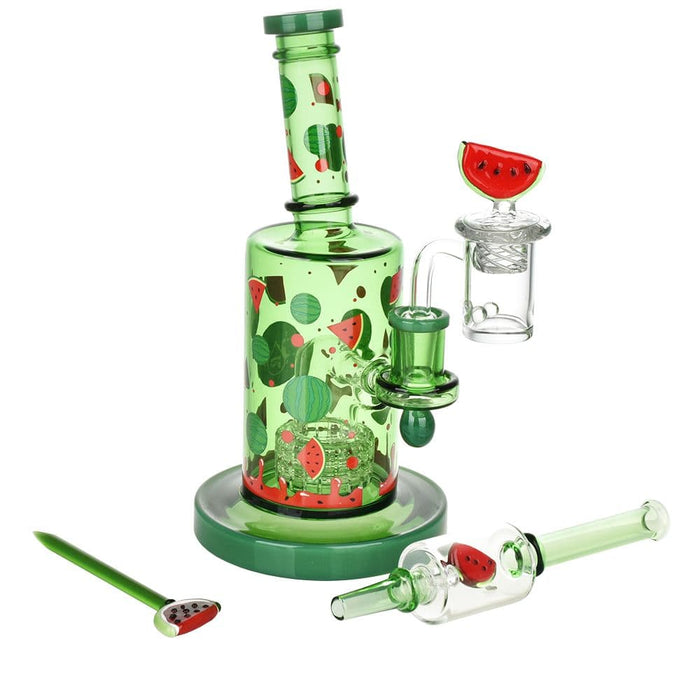 Pulsar Watermelon Zkittles Glow In The Dark Dab Rig Kit - 8" / 14mm F - Toker Supply