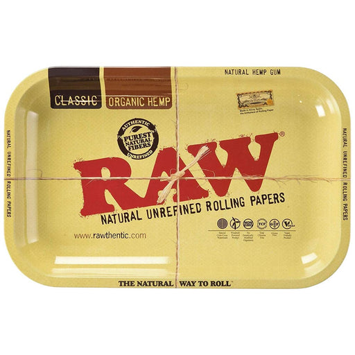 Raw Aluminum High Sided Rolling Tray - 11" x 7" - Toker Supply
