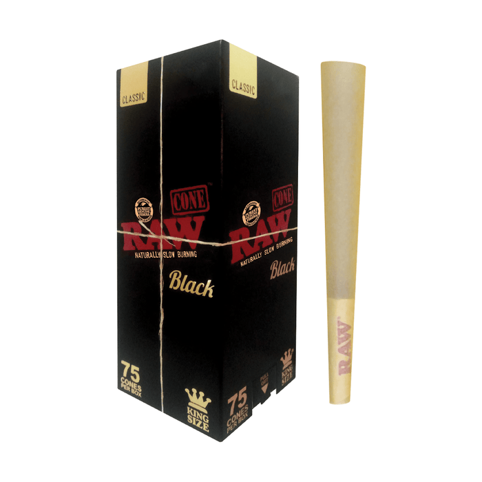 RAW Black Classic Cones - Toker Supply