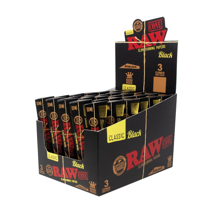 RAW Black Classic Cones - Toker Supply