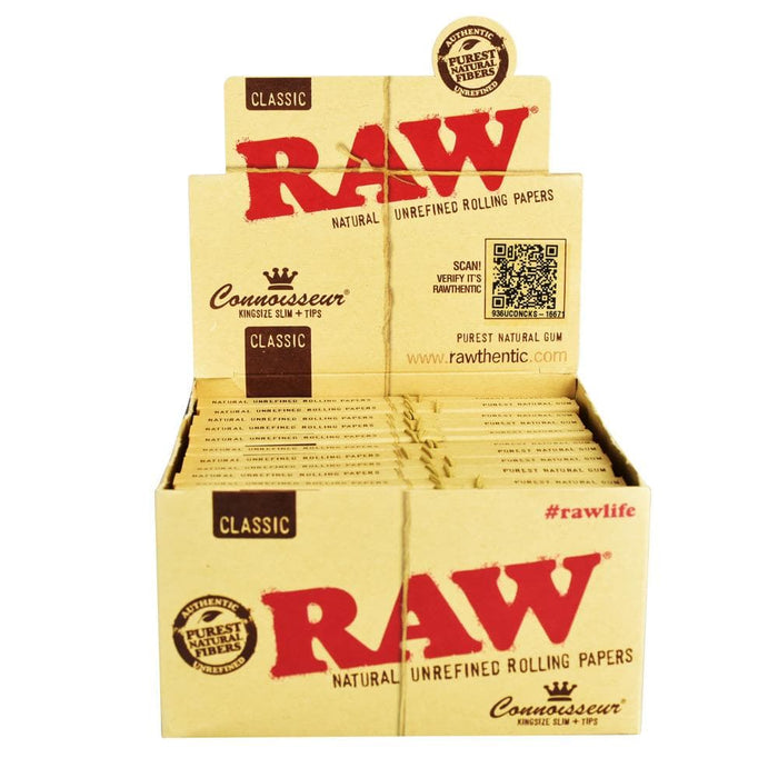 Raw Connoisseur Rolling Papers w/ Tips - Toker Supply