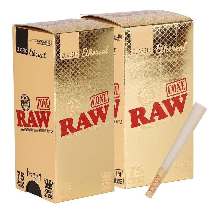 RAW Ethereal Cones | 75pc Box - Toker Supply