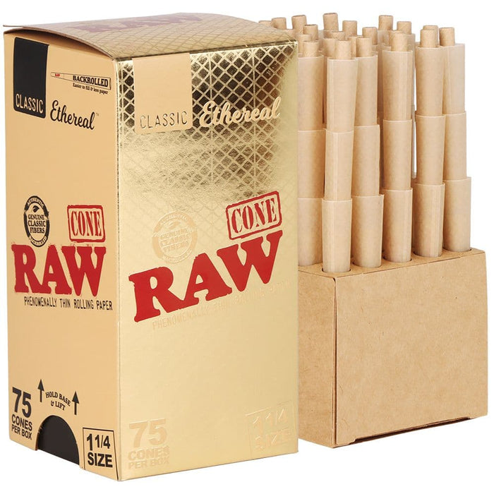 RAW Ethereal Cones | 75pc Box - Toker Supply