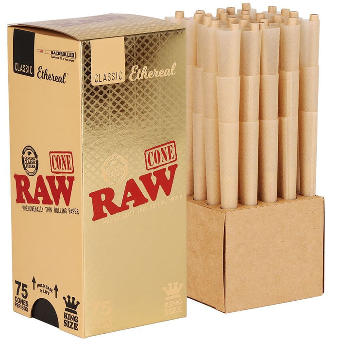 RAW Ethereal Cones | 75pc Box - Toker Supply