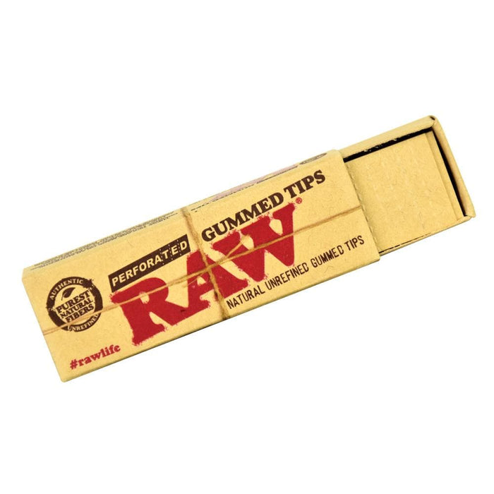 RAW Natural Perforated Gummed Tips - Toker Supply