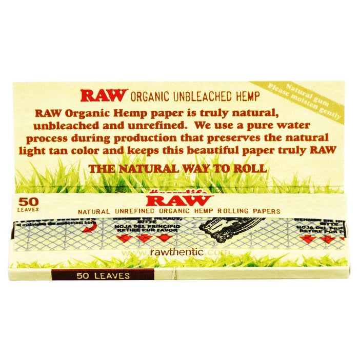 Raw Organic Hemp Rolling Papers - Toker Supply