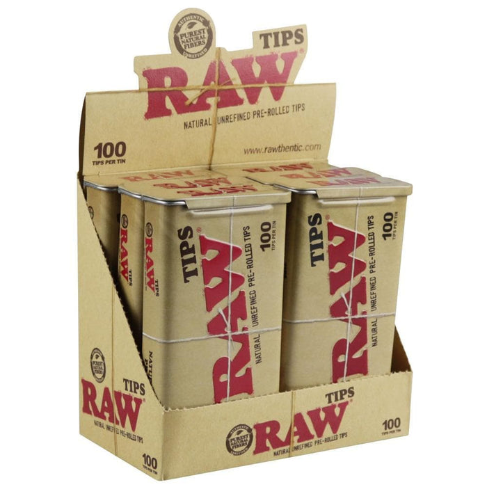 Raw Pre-Rolled Tips Tin - Toker Supply