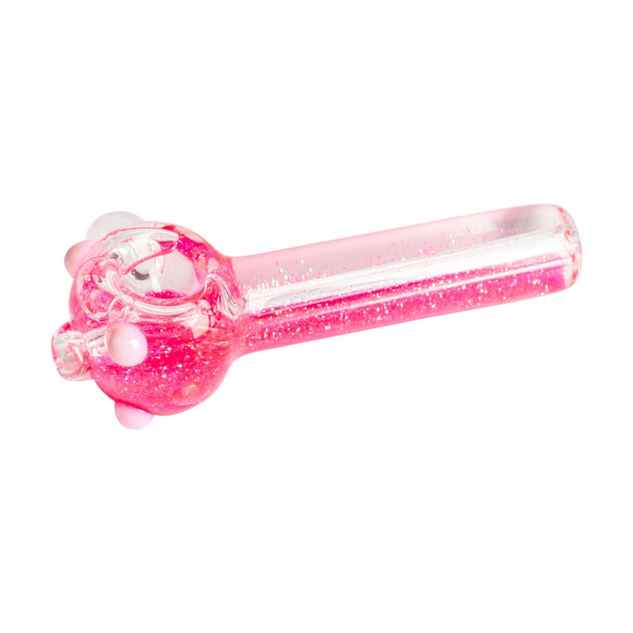 Red Eye Glass 4.5" Sparkle Liquid Glass Pipe - Toker Supply