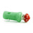 RED TOP MUSHROOM GREEN HAND PIPE - Toker Supply
