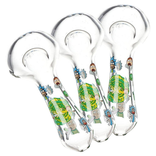 Rich and Shorty Glass Spoon Pipe - 4.5" 3ct - Toker Supply