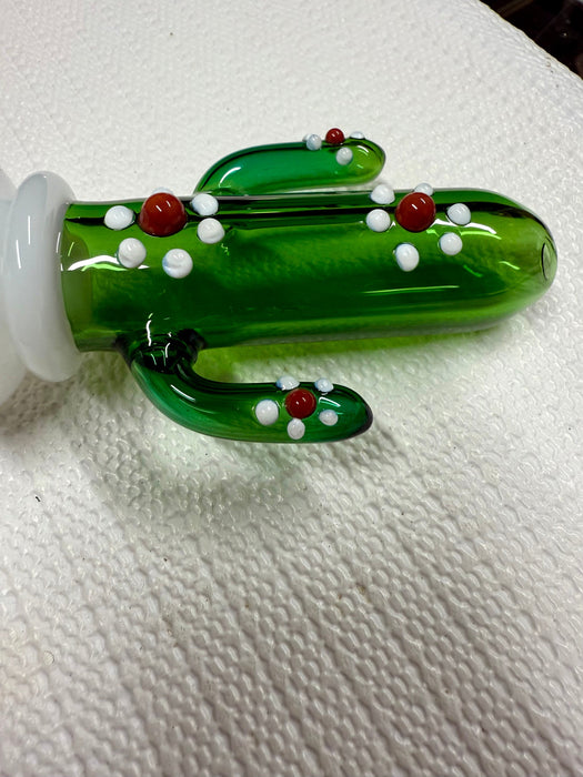 Ripkitty 4.5" Borosilicate Glass Cactus Spoon Pipe | Dry Herb Hand Pipe - Toker Supply