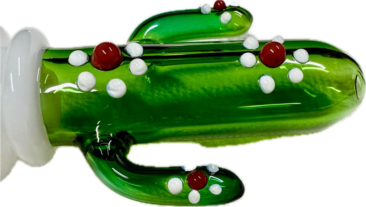 Ripkitty 4.5" Borosilicate Glass Cactus Spoon Pipe | Dry Herb Hand Pipe - Toker Supply