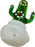 Ripkitty 4.5" Borosilicate Glass Cactus Spoon Pipe | Dry Herb Hand Pipe - Toker Supply