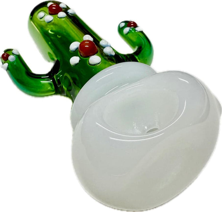 Ripkitty 4.5" Borosilicate Glass Cactus Spoon Pipe | Dry Herb Hand Pipe - Toker Supply