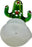 Ripkitty 4.5" Borosilicate Glass Cactus Spoon Pipe | Dry Herb Hand Pipe - Toker Supply