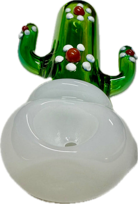 Ripkitty 4.5" Borosilicate Glass Cactus Spoon Pipe | Dry Herb Hand Pipe - Toker Supply
