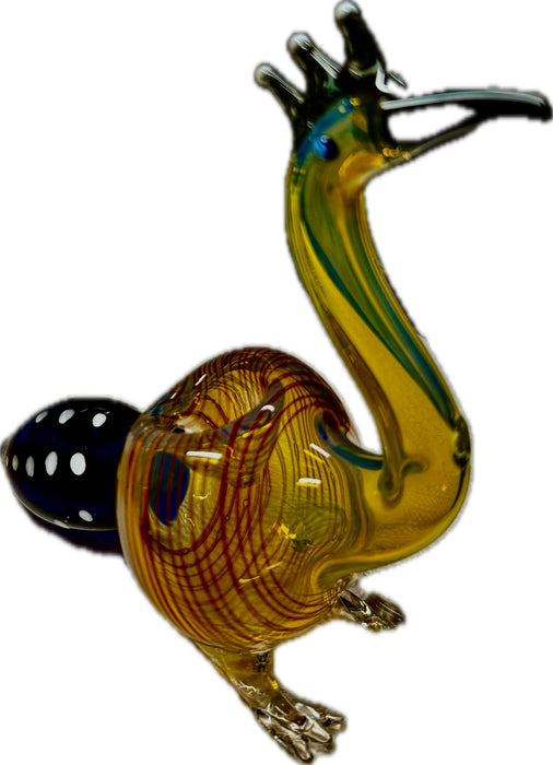 Ripkitty 5” Peacock Dry Herb Hand Pipe Borosilicate Glass - Colors May Vary - Toker Supply