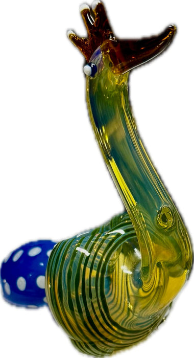 Ripkitty 5” Peacock Dry Herb Hand Pipe Borosilicate Glass - Colors May Vary - Toker Supply
