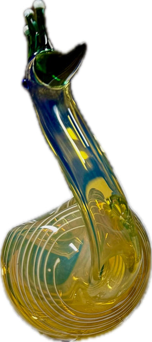 Ripkitty 5” Peacock Dry Herb Hand Pipe Borosilicate Glass - Colors May Vary - Toker Supply