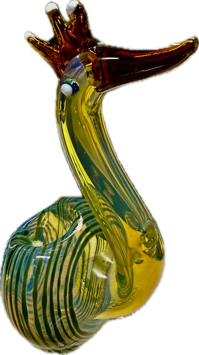 Ripkitty 5” Peacock Dry Herb Hand Pipe Borosilicate Glass - Colors May Vary - Toker Supply