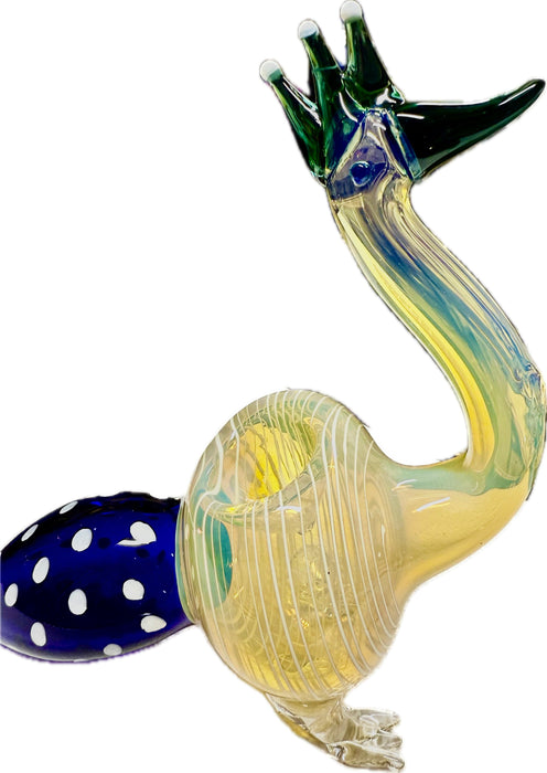 Ripkitty 5” Peacock Dry Herb Hand Pipe Borosilicate Glass - Colors May Vary - Toker Supply