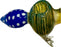 Ripkitty 5” Peacock Dry Herb Hand Pipe Borosilicate Glass - Colors May Vary - Toker Supply