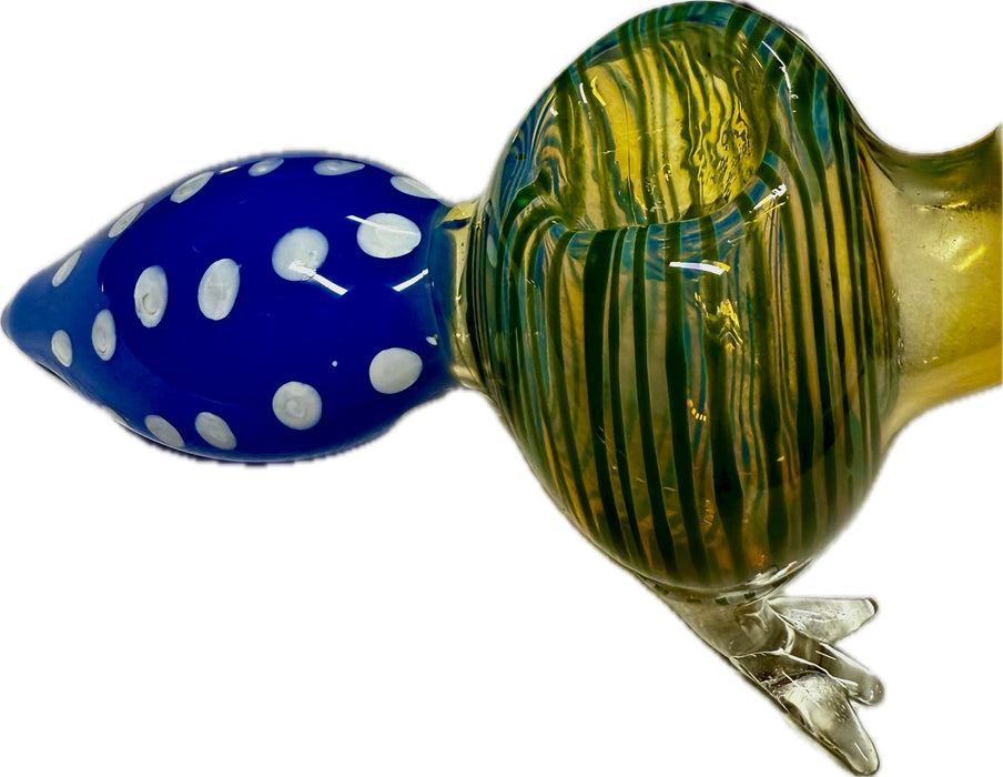 Ripkitty 5” Peacock Dry Herb Hand Pipe Borosilicate Glass - Colors May Vary - Toker Supply