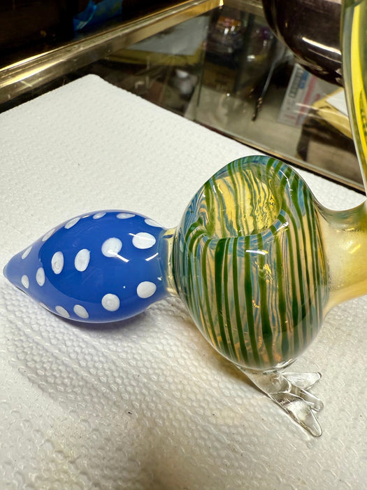 Ripkitty 5” Peacock Dry Herb Hand Pipe Borosilicate Glass - Colors May Vary - Toker Supply