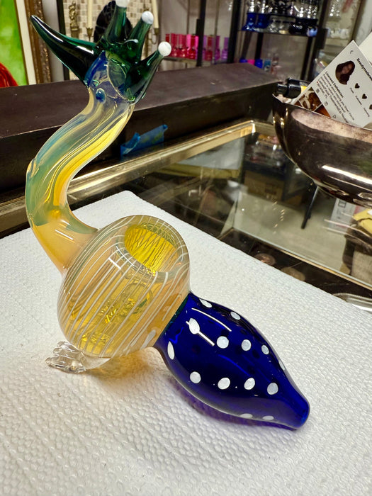 Ripkitty 5” Peacock Dry Herb Hand Pipe Borosilicate Glass - Colors May Vary - Toker Supply