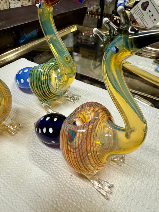 Ripkitty 5” Peacock Dry Herb Hand Pipe Borosilicate Glass - Colors May Vary - Toker Supply