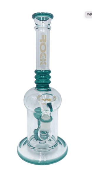 Rock Glass 10" Round Shower Head Perc - Toker Supply