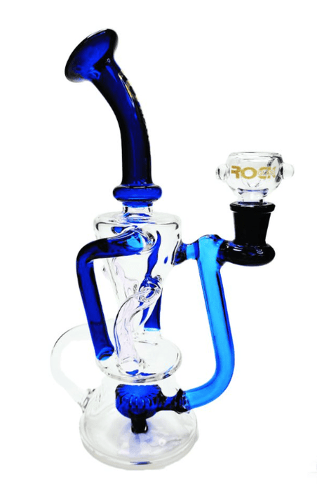 Rock Glass 10" Triple Line Recycler - Toker Supply