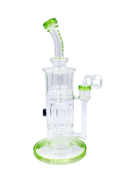 Rock Glass 12'' Funnel Style Perc Bong - Toker Supply