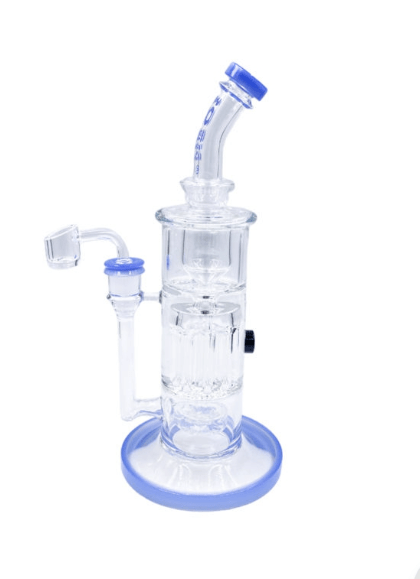 Rock Glass 12'' Funnel Style Perc Bong - Toker Supply